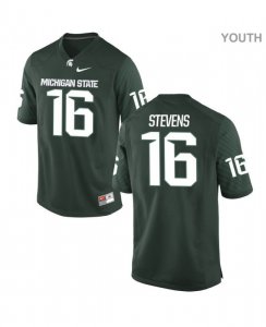 Youth Joe Stevens Michigan State Spartans #16 Nike NCAA Green Authentic College Stitched Football Jersey DX50W22IQ